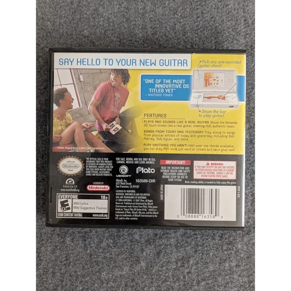 Ubisoft Jam Sessions Sing and Play Guitar Nintendo DS Video Game